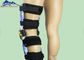 Schwarzes justierbares Knie-Stützband-orthopädische Bein-Unterstützung für Bruch-Rehabilitation fournisseur