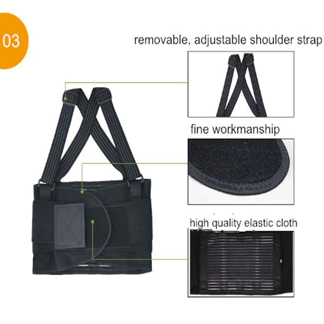 Schwarze Breathable Sport-verstellbare Entlastungs-Taillen-Druck-Schmerz-lumbaler Taillen-Rückseiten-Stützgurt
